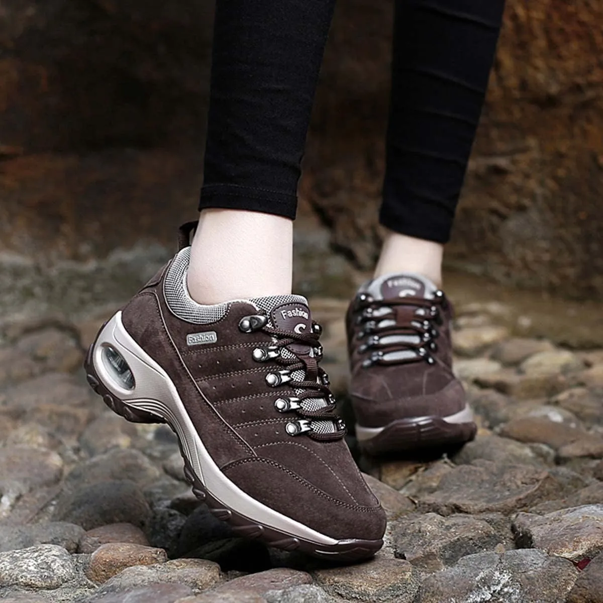 JOEupin Women's Hiking Shoes with Non-Slip Breathable Lightweight Low Top for Outdoor Trailing Trekking Walking Climbing Travel