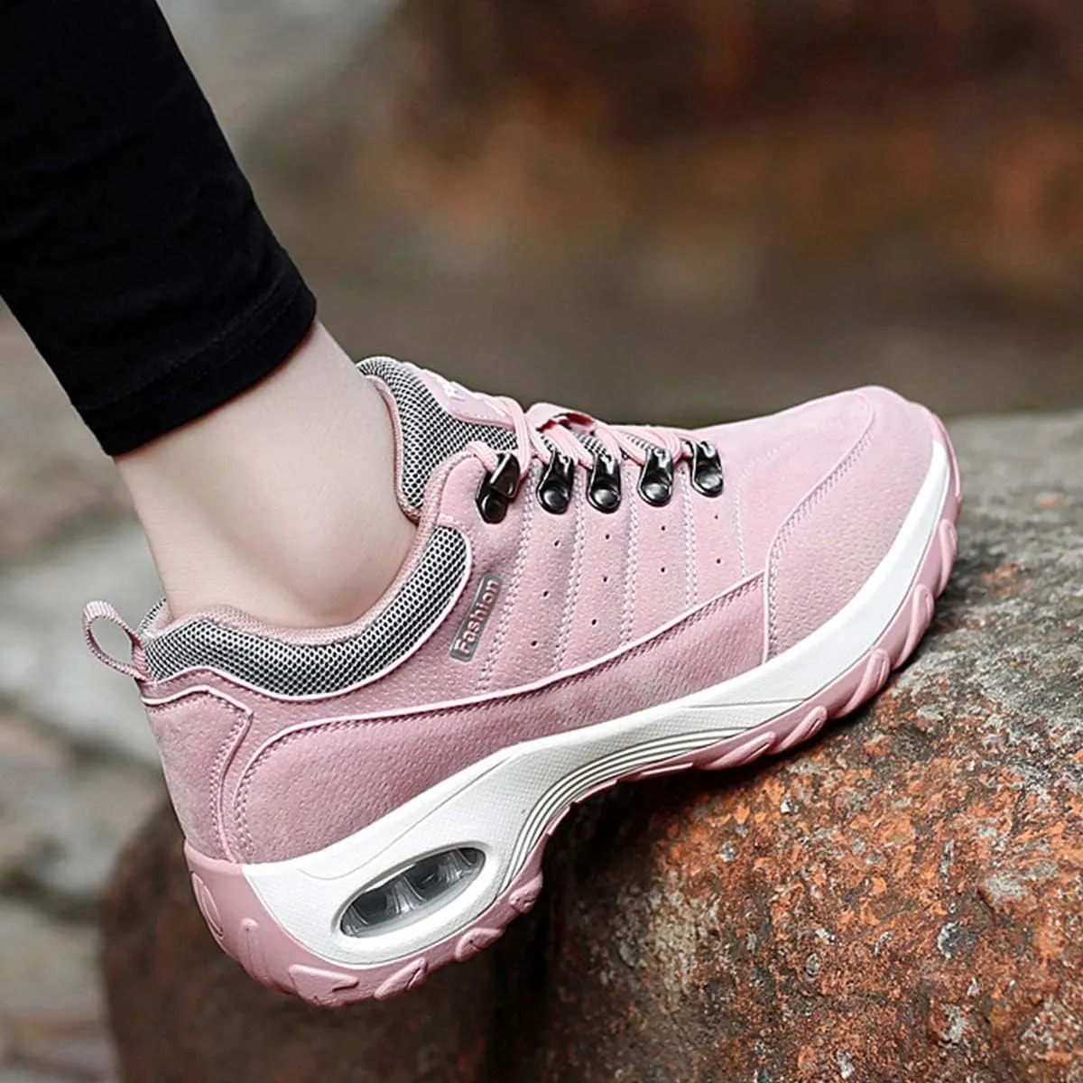 JOEupin Women's Hiking Shoes with Non-Slip Breathable Lightweight Low Top for Outdoor Trailing Trekking Walking Climbing Travel