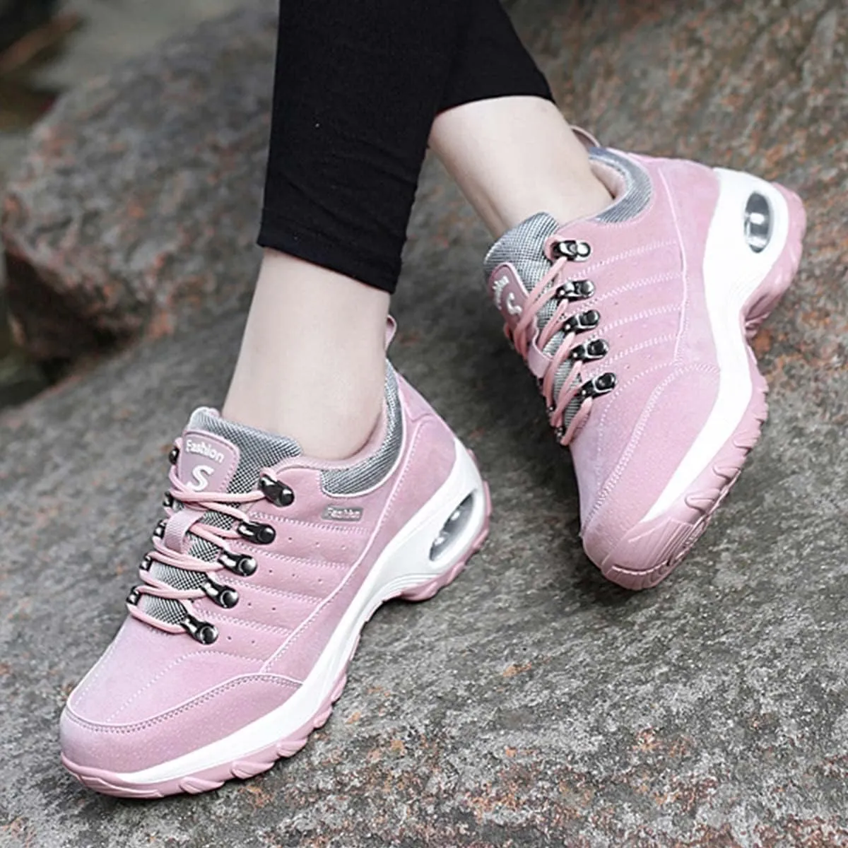 JOEupin Women's Hiking Shoes with Non-Slip Breathable Lightweight Low Top for Outdoor Trailing Trekking Walking Climbing Travel