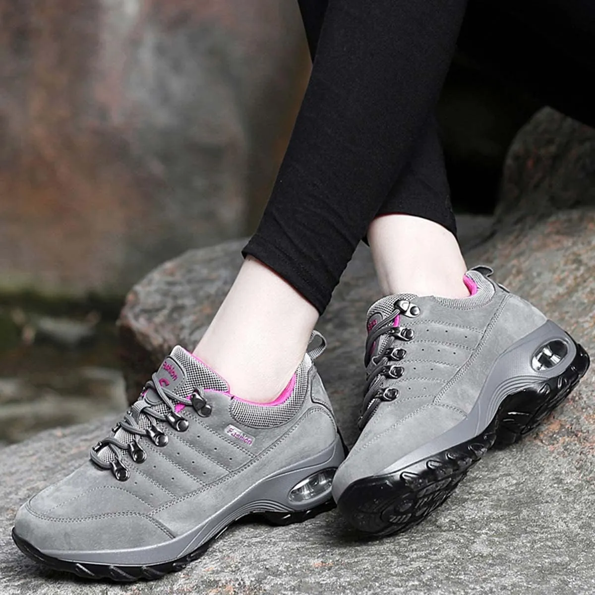 JOEupin Women's Hiking Shoes with Non-Slip Breathable Lightweight Low Top for Outdoor Trailing Trekking Walking Climbing Travel