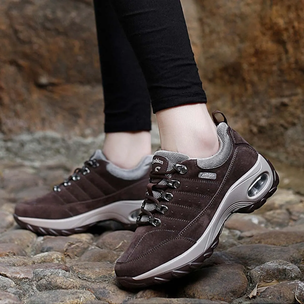 JOEupin Women's Hiking Shoes with Non-Slip Breathable Lightweight Low Top for Outdoor Trailing Trekking Walking Climbing Travel