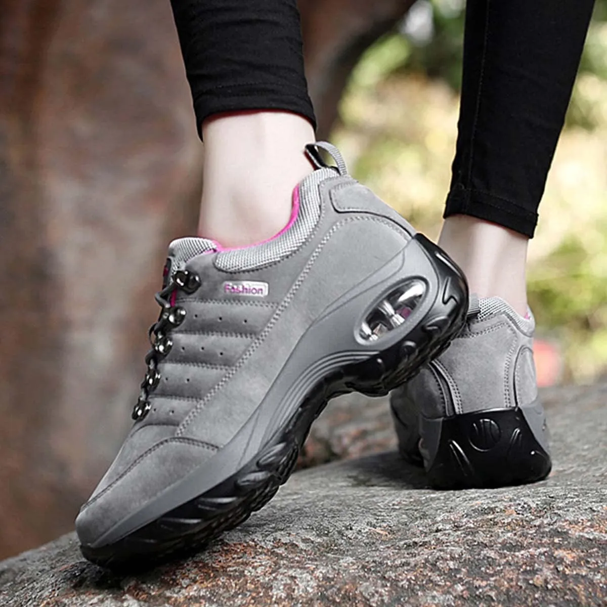 JOEupin Women's Hiking Shoes with Non-Slip Breathable Lightweight Low Top for Outdoor Trailing Trekking Walking Climbing Travel