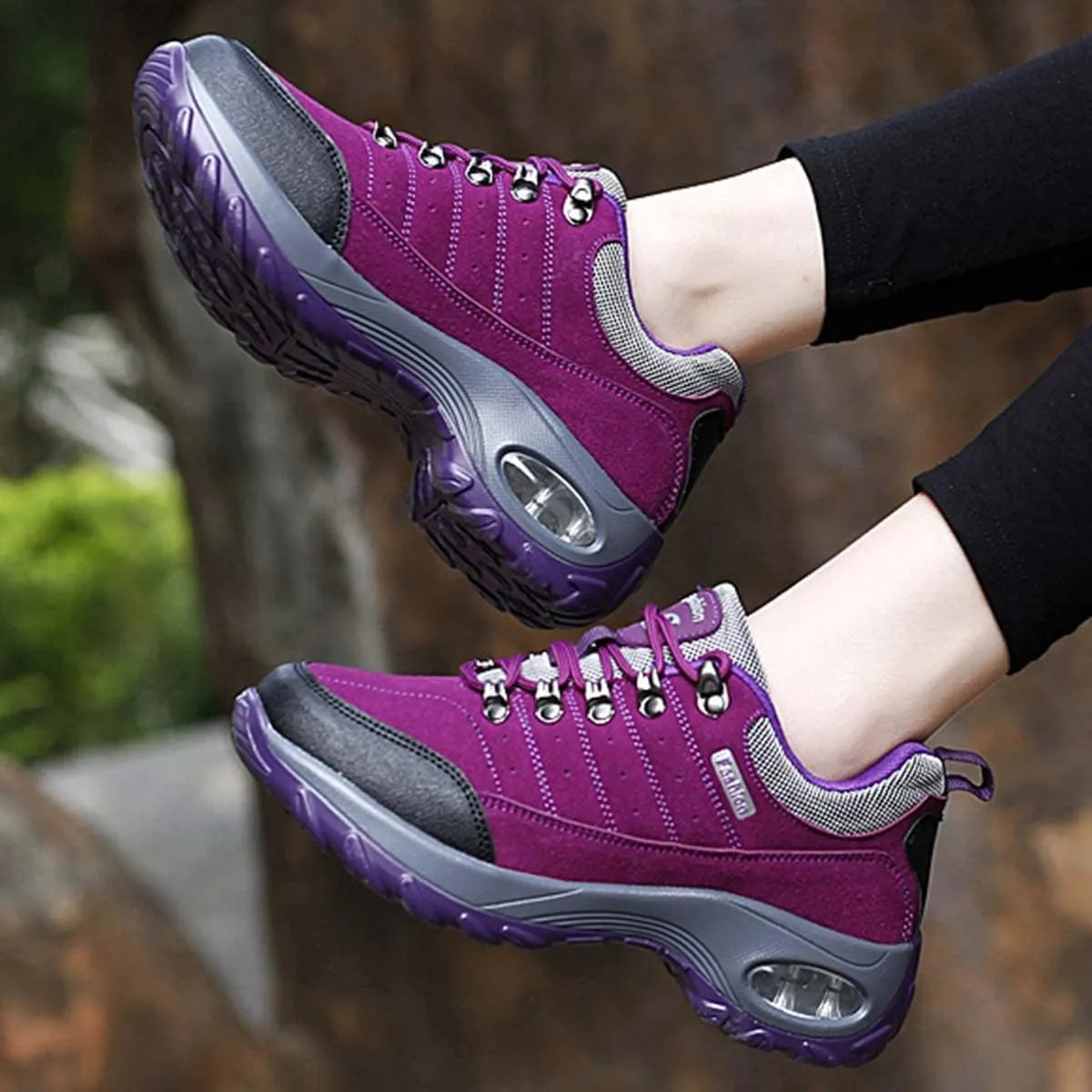 JOEupin Women's Hiking Shoes with Non-Slip Breathable Lightweight Low Top for Outdoor Trailing Trekking Walking Climbing Travel
