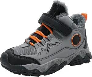 Kids Hiking Boots Boys Girls Winter Snow Sneaker Non Slip Warm Sports Shoes for Outdoor Walking Climbing Running