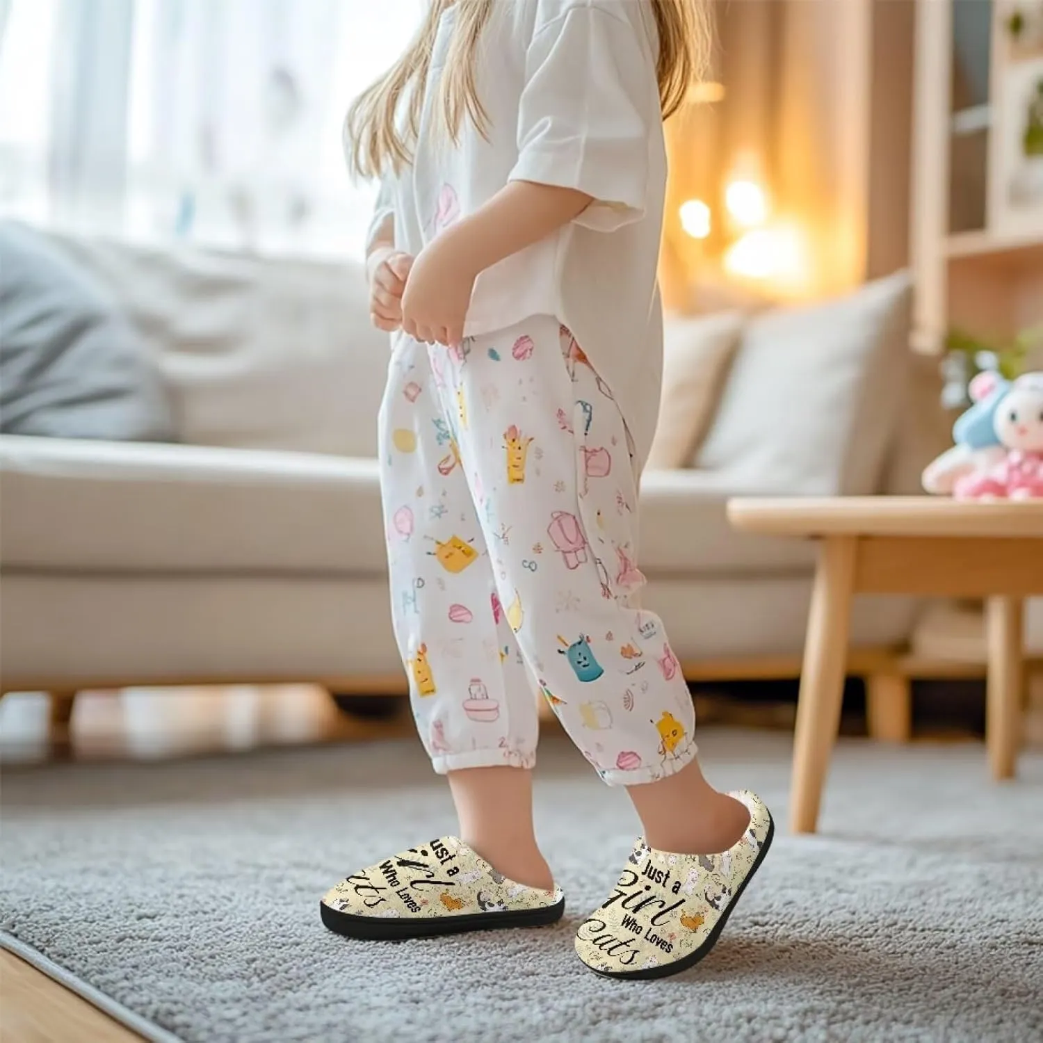 Kids Plush Slippers for Kids Anti-slip House Slippers Cozy Bedroom Slippers Winter House Shoes