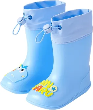 Kids Rain Boots for Boys Girls Waterproof Cute Dinosaur Rain Shoes Toddler Non Slip Easy-On Rubber Garden Boots
