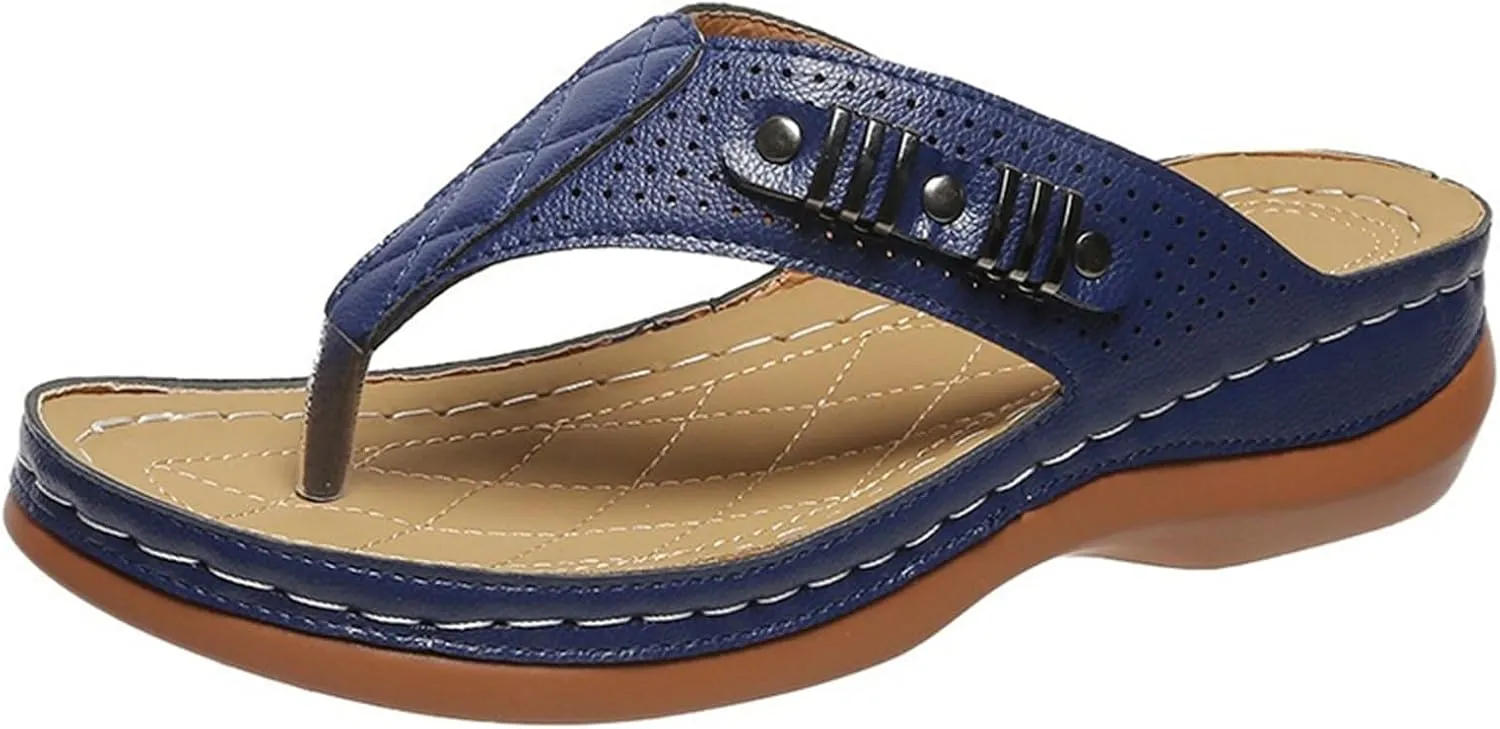 Ladmiple Orthotic Dress Sandals For Women With Arch Support Comfortable Walking Orthopedic Flip Flops Dressy Summer Slides
