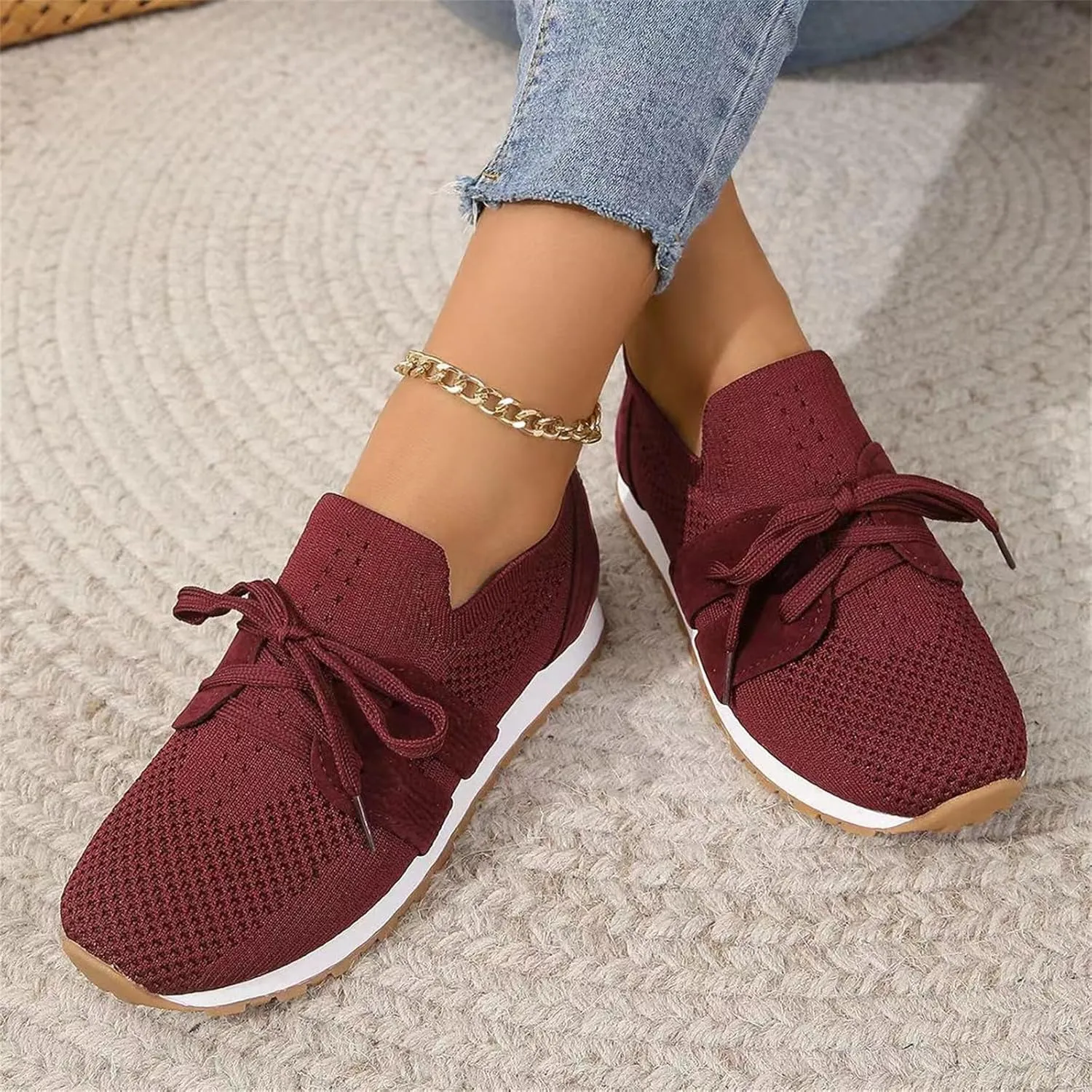 Ladmiple Running Shoes For Women Slip On Non Slip Walking Lightweight Gym Workout Tennis Shoes Fashion Athletic Sneakers 2025