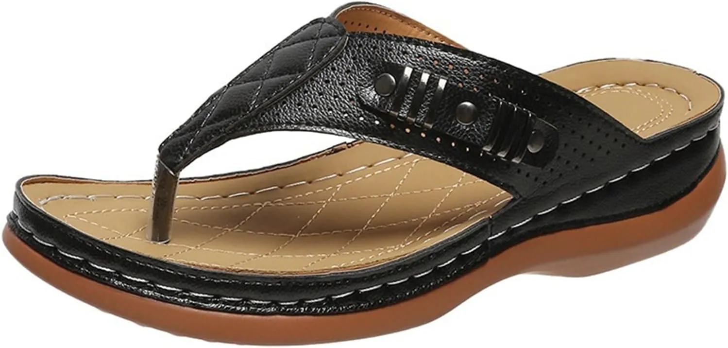 Ladmiple Sandals Women Comfortable Walking Fashion Orthotic Slides Slip On Orthopedic Flip Flops Slippers With Arch Support