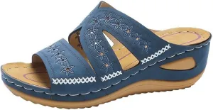 Ladmiple Sandals Women Dressy Summer Flat Walking Comfortable Arch Support Orthopedic Flip Flops Orthotic Beach Shoes Slides