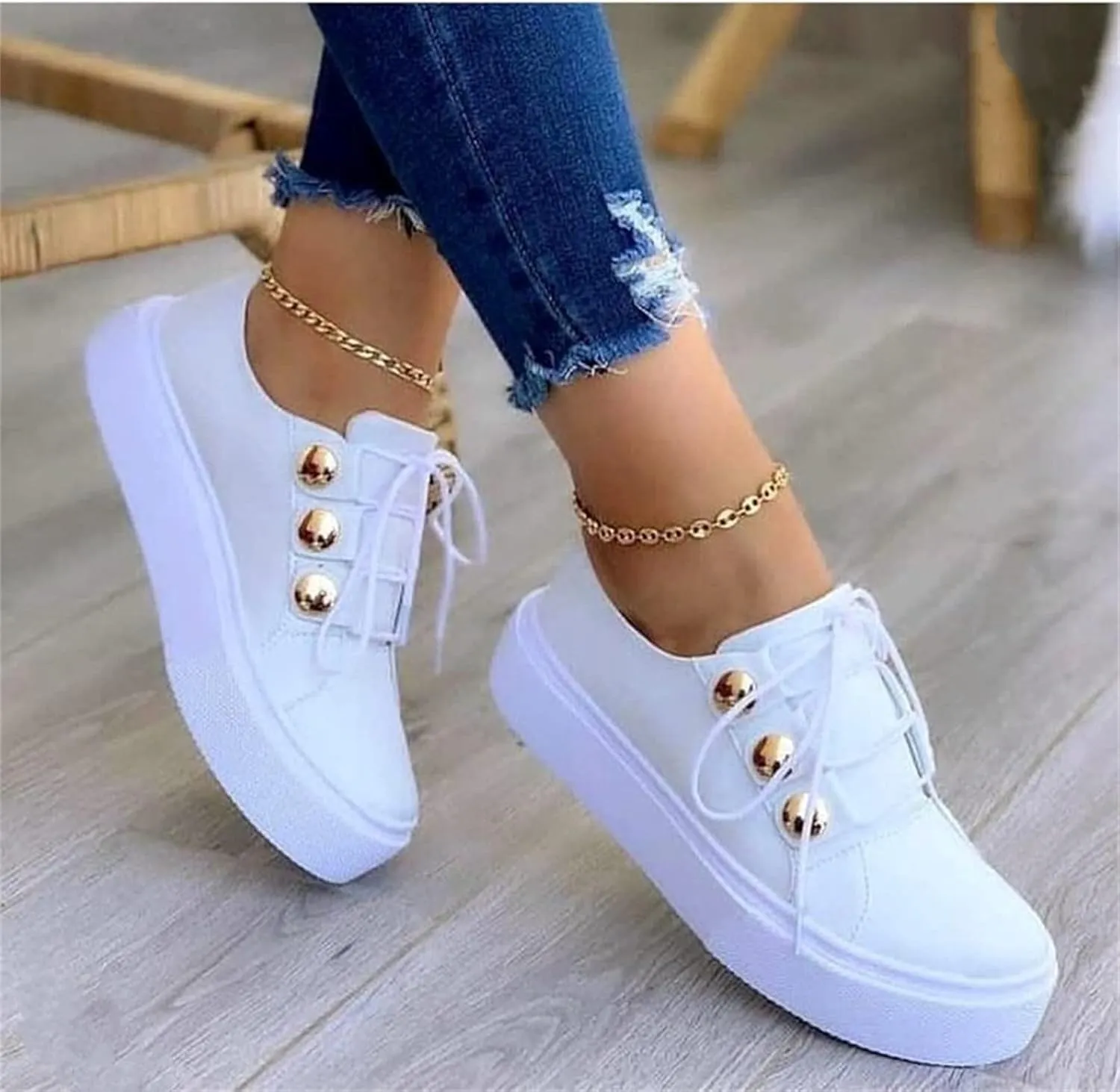 Ladmiple Sneakers For Women Slip On Fashion Comfortable Walking Shoes Dressy Casual Summer Non Slip Flats Loafers