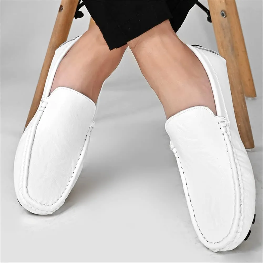 LEADER SHOW Men's Penny Loafers Moccasin Slip on Flats Boat Casual Dress Driving Shoes
