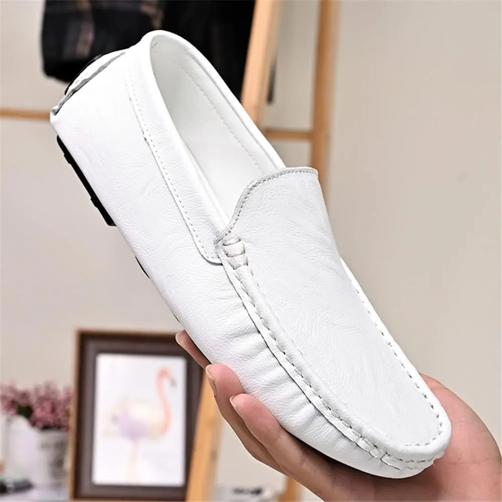 LEADER SHOW Men's Penny Loafers Moccasin Slip on Flats Boat Casual Dress Driving Shoes