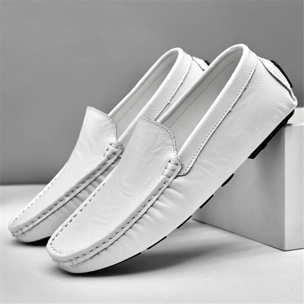LEADER SHOW Men's Penny Loafers Moccasin Slip on Flats Boat Casual Dress Driving Shoes