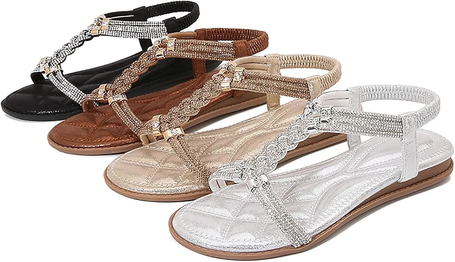 Lightweight Flat Sandals for Women Comfortable Ankle Strap Outdoor Walking Shoes Plantar Fasciitis Sandals