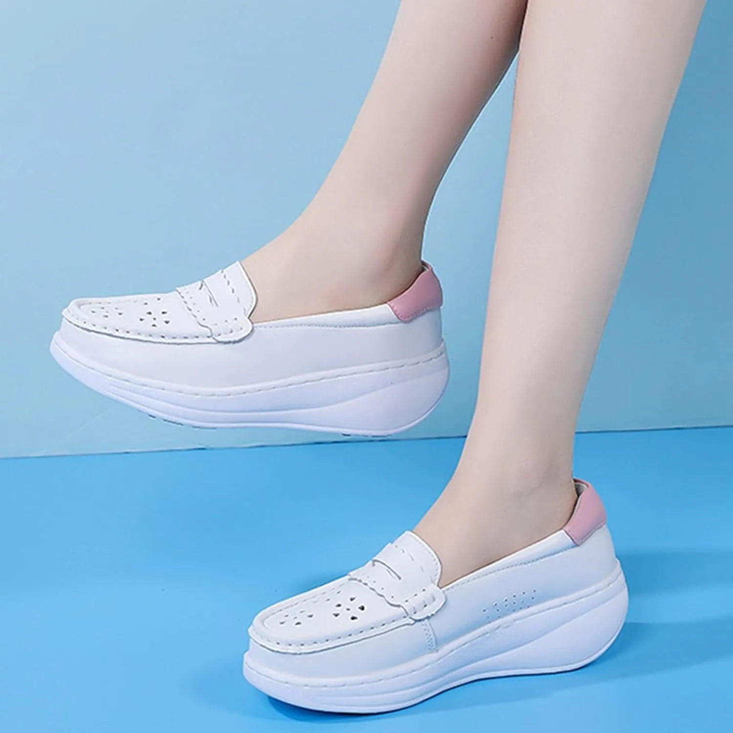 Loafer Work Nursing Shoes,Breathable Lightweight Chef Shoes for Women Food Service,Oil and Slip-Resistant Orthopedic Healthcare Nurse Shoes,with Arch Support