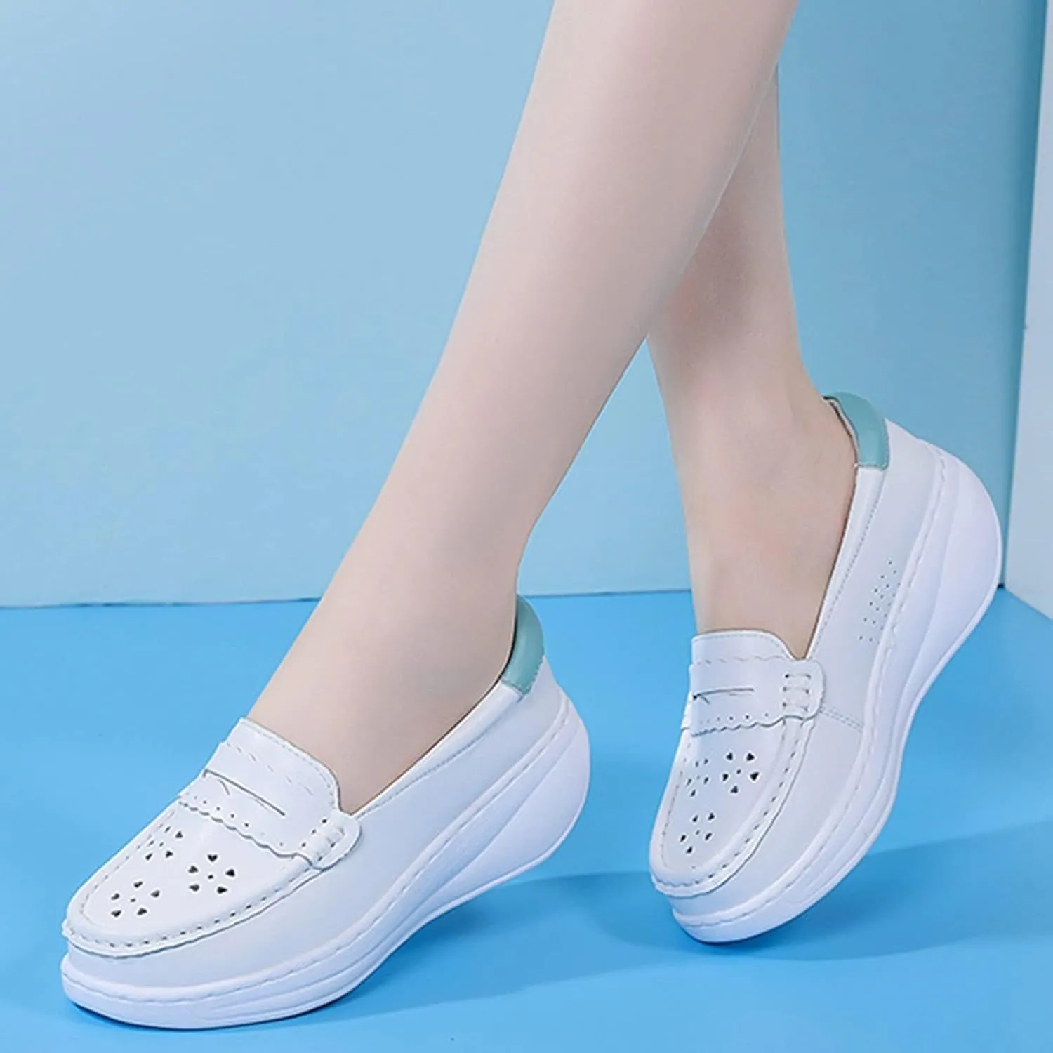 Loafer Work Nursing Shoes,Breathable Lightweight Chef Shoes for Women Food Service,Oil and Slip-Resistant Orthopedic Healthcare Nurse Shoes,with Arch Support