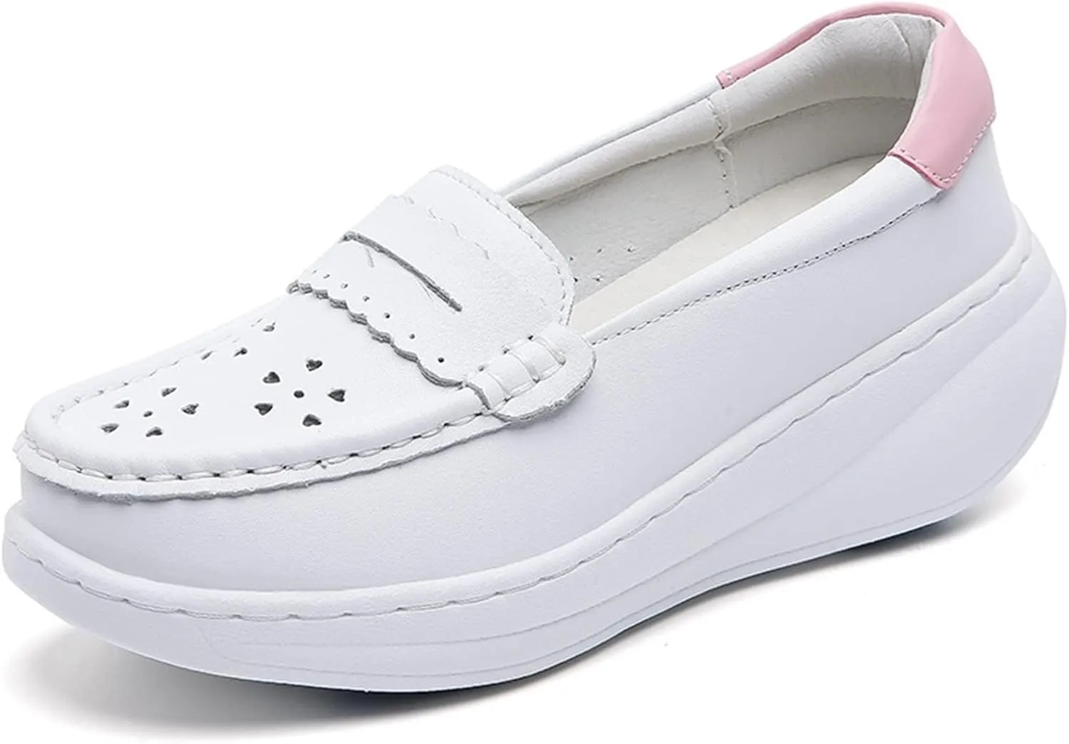 Loafer Work Nursing Shoes,Breathable Lightweight Chef Shoes for Women Food Service,Oil and Slip-Resistant Orthopedic Healthcare Nurse Shoes,with Arch Support