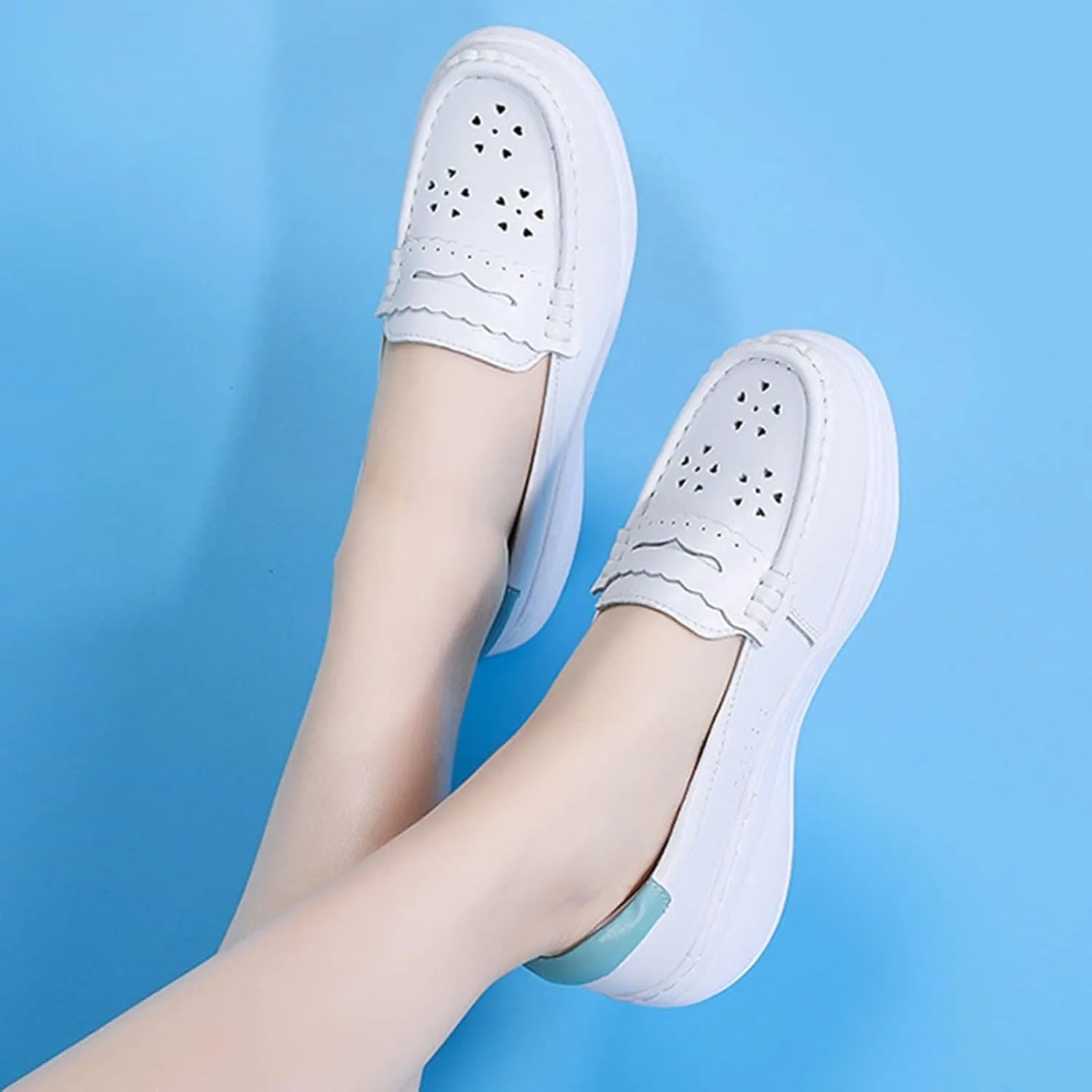Loafer Work Nursing Shoes,Breathable Lightweight Chef Shoes for Women Food Service,Oil and Slip-Resistant Orthopedic Healthcare Nurse Shoes,with Arch Support