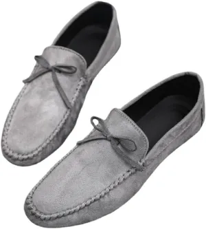 Loafers for Men Round Toe PU Leather Moccasins Shoes Anti-Slip Resistant Comfortable Casual Slip On