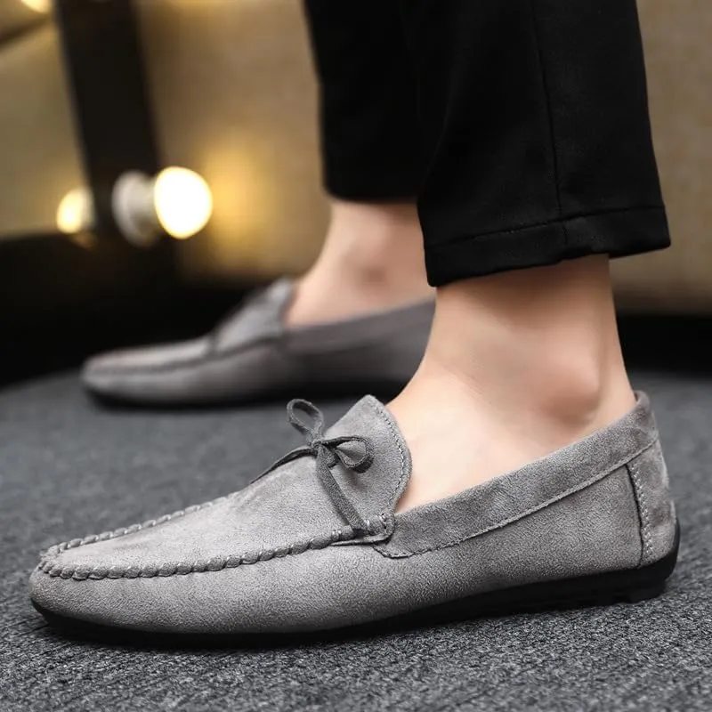 Loafers for Men Round Toe PU Leather Moccasins Shoes Anti-Slip Resistant Comfortable Casual Slip On