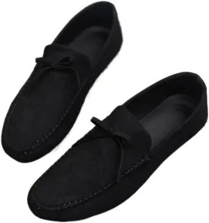 Loafers for Men Round Toe PU Leather Moccasins Shoes Anti-Slip Resistant Comfortable Casual Slip On