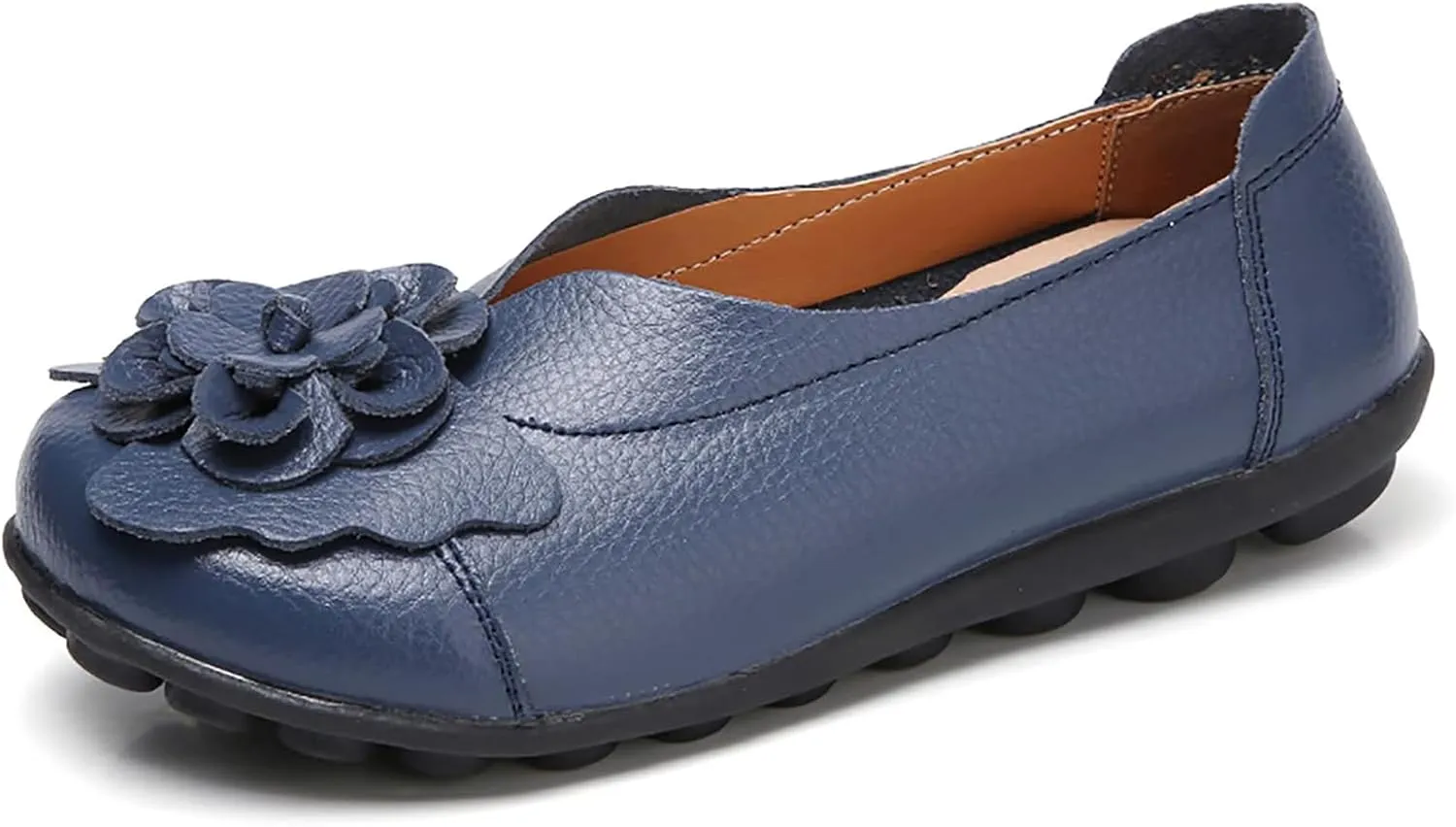 Loafers for Women Comfort Flowers Slip on Soft Sole Flat Lightweight Closed Toe Moccasins Driving Flats Casual Work Office Shoes