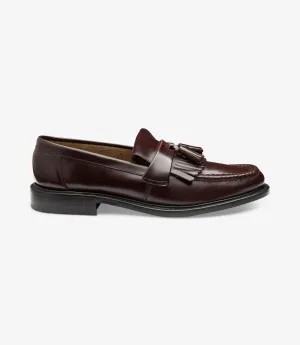 LOAKE BRIGHTON BURGUNDY LOAFER LEATHER SOLE E-NARROW