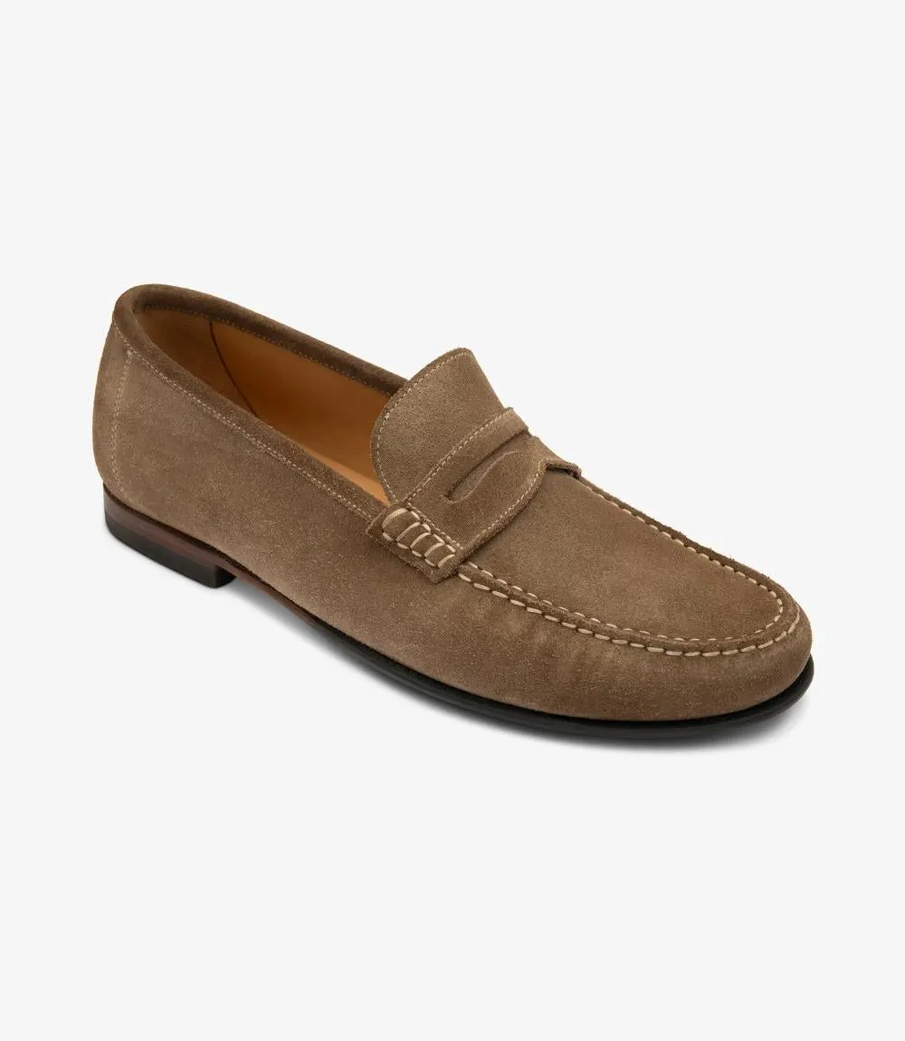 LOAKE JEFFERSON FLINT SUEDE LOAFER RUBBER SOLE F-MEDIUM