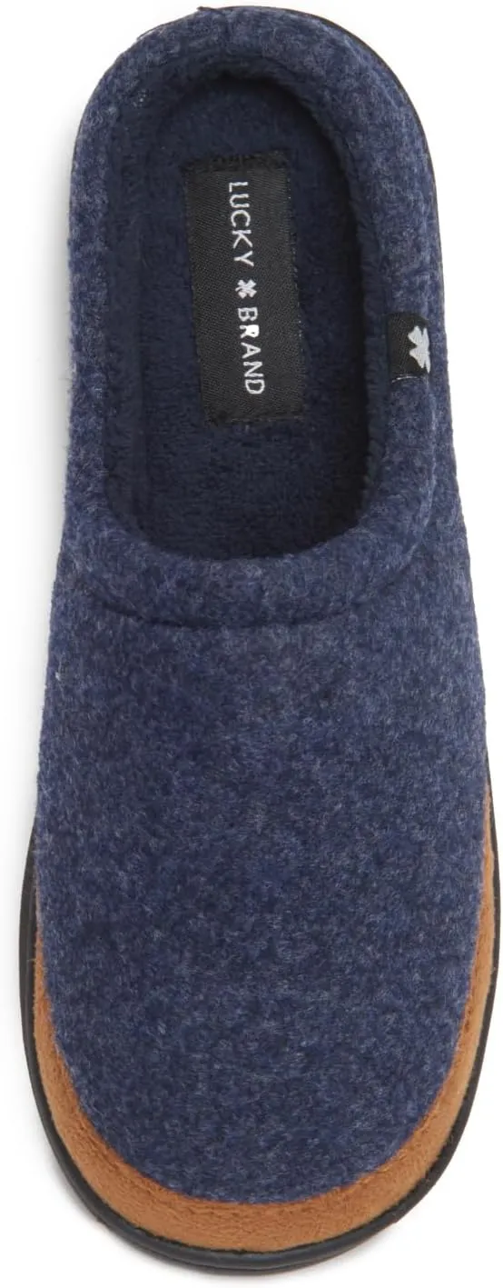 Lucky Brand Boy's Fleece Clog Micro Suede Tab Slippers ?C Comfortable and Cozy Footwear for Boys
