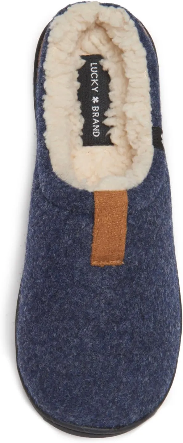 Lucky Brand Boy's Fleece Clog Micro Suede Tab Slippers ?C Comfortable and Cozy Footwear for Boys