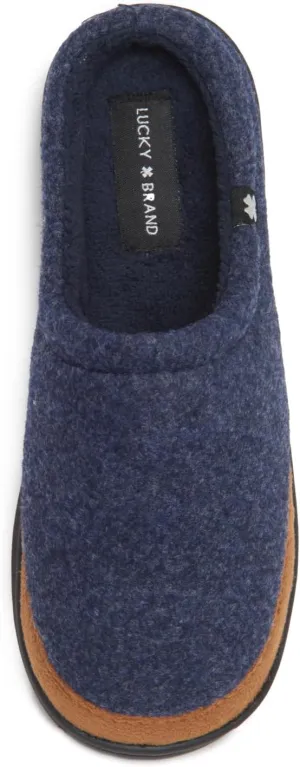 Lucky Brand Boy's Fleece Clog Micro Suede Tab Slippers ?C Comfortable and Cozy Footwear for Boys