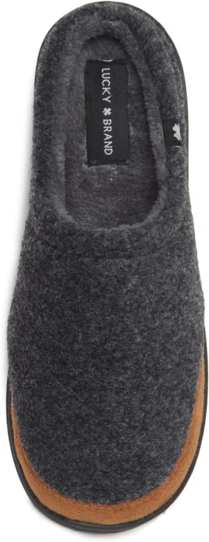 Lucky Brand Boy's Fleece Clog Micro Suede Tab Slippers ?C Comfortable and Cozy Footwear for Boys