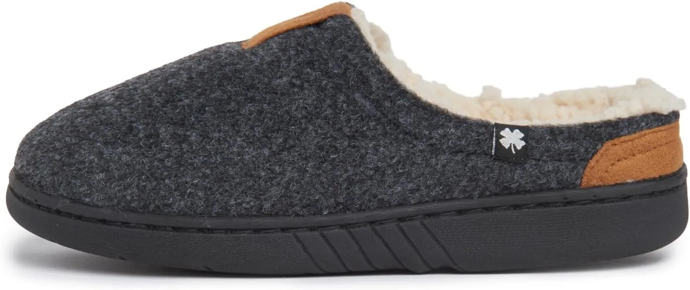 Lucky Brand Boy's Fleece Clog Micro Suede Tab Slippers ?C Comfortable and Cozy Footwear for Boys