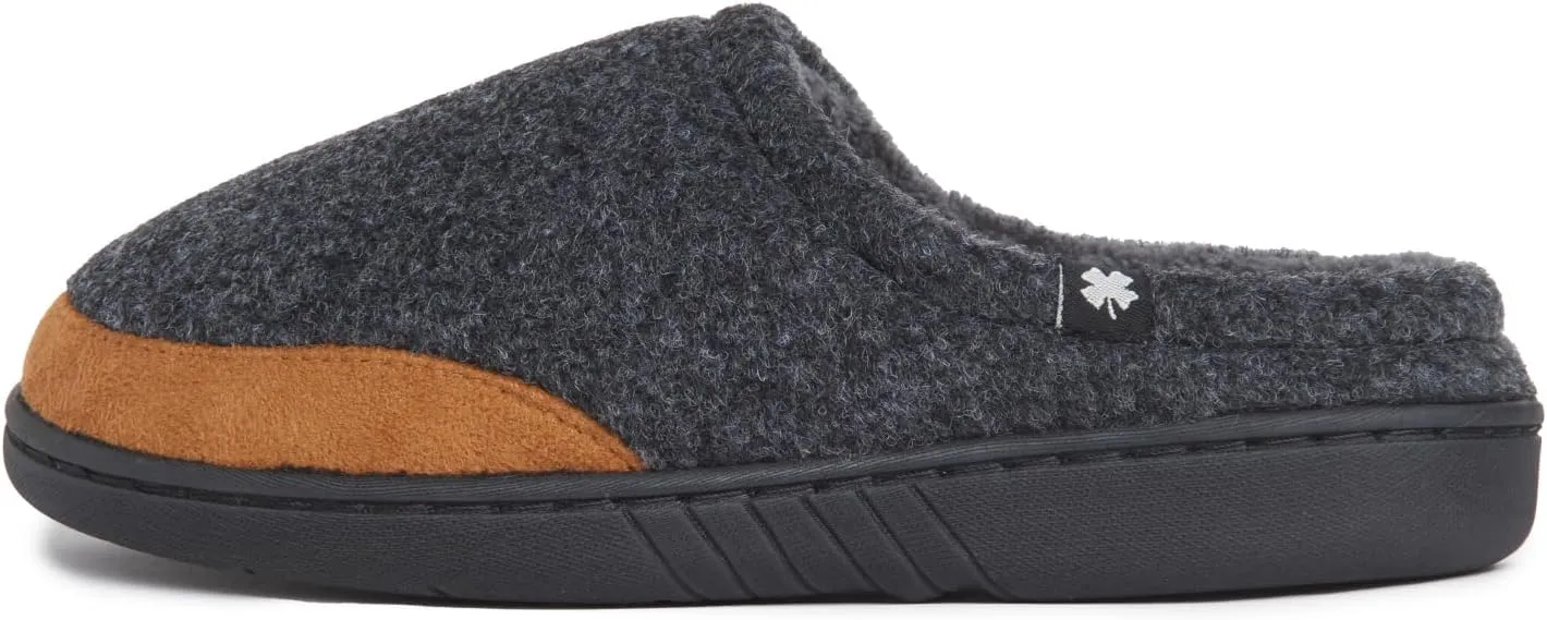 Lucky Brand Boy's Fleece Clog Micro Suede Tab Slippers ?C Comfortable and Cozy Footwear for Boys