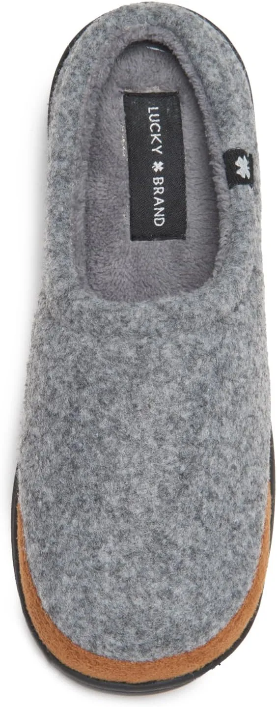 Lucky Brand Boy's Fleece Clog Micro Suede Tab Slippers ?C Comfortable and Cozy Footwear for Boys