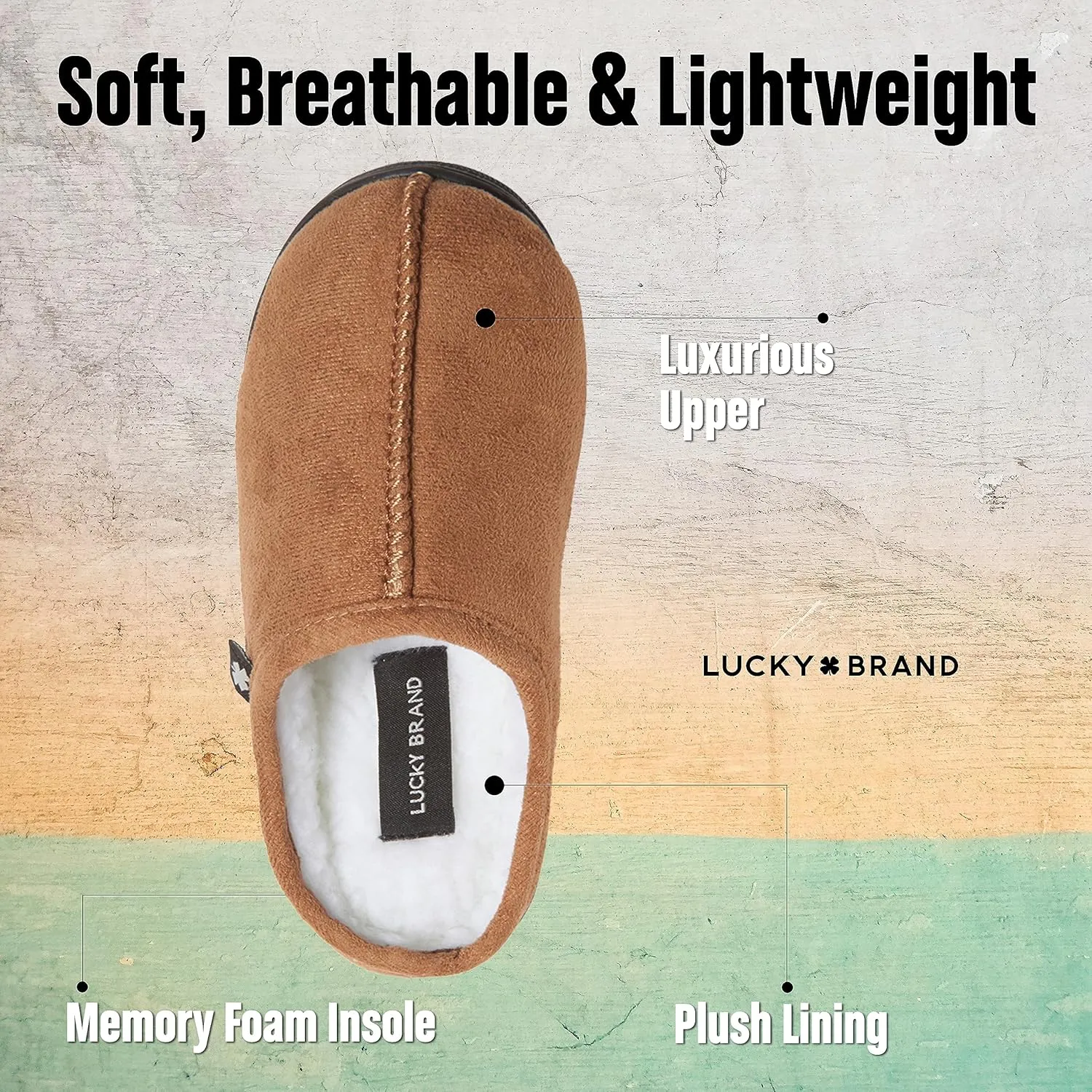 Lucky Brand Boy's Fleece Clog Micro Suede Tab Slippers ?C Comfortable and Cozy Footwear for Boys