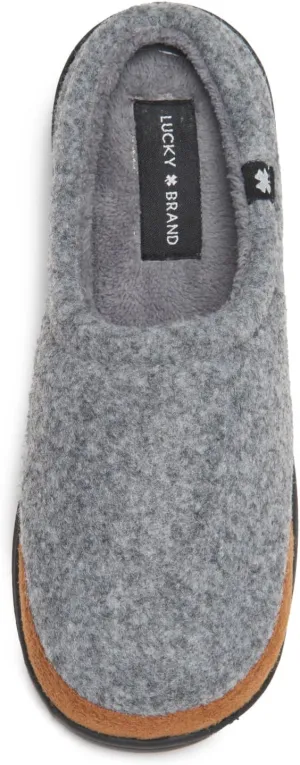Lucky Brand Boy's Fleece Clog Micro Suede Tab Slippers ?C Comfortable and Cozy Footwear for Boys