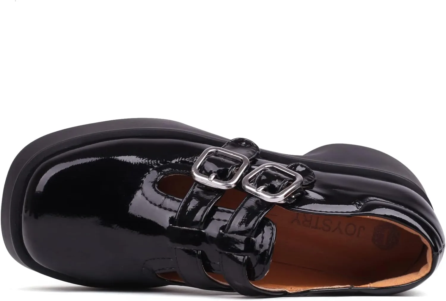 Mary Jane Shoes for Women Girls, Black Platform Mary Janes Chunky Heel T-Strap Kawaii Lolita School Shoes