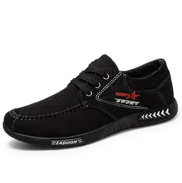 Men shoes 2020 spring men canvas shoes flat casual shoes lace up comfortable breathable shoes man flats size 39 - 44