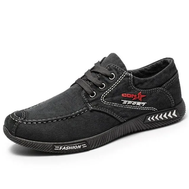 Men shoes 2020 spring men canvas shoes flat casual shoes lace up comfortable breathable shoes man flats size 39 - 44