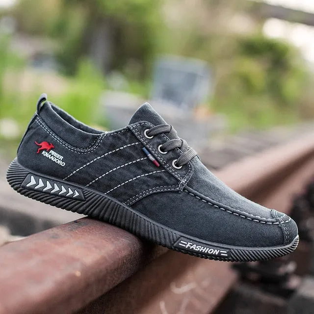 Men shoes 2020 spring men canvas shoes flat casual shoes lace up comfortable breathable shoes man flats size 39 - 44