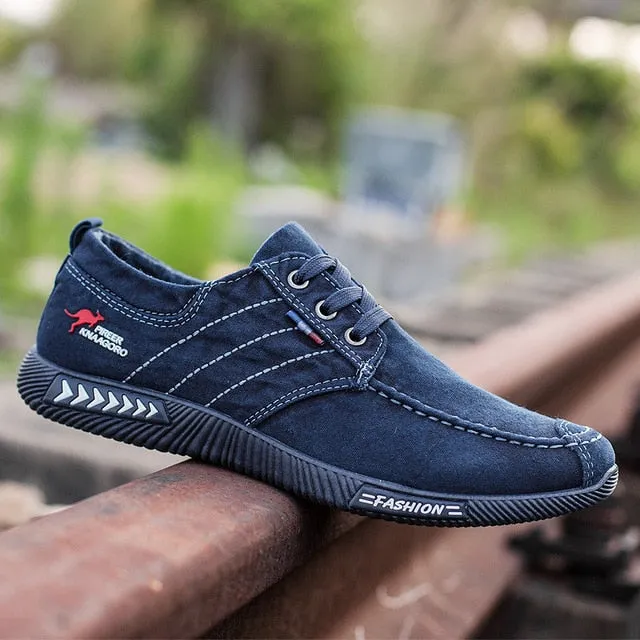 Men shoes 2020 spring men canvas shoes flat casual shoes lace up comfortable breathable shoes man flats size 39 - 44