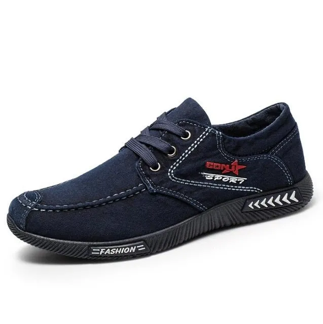 Men shoes 2020 spring men canvas shoes flat casual shoes lace up comfortable breathable shoes man flats size 39 - 44