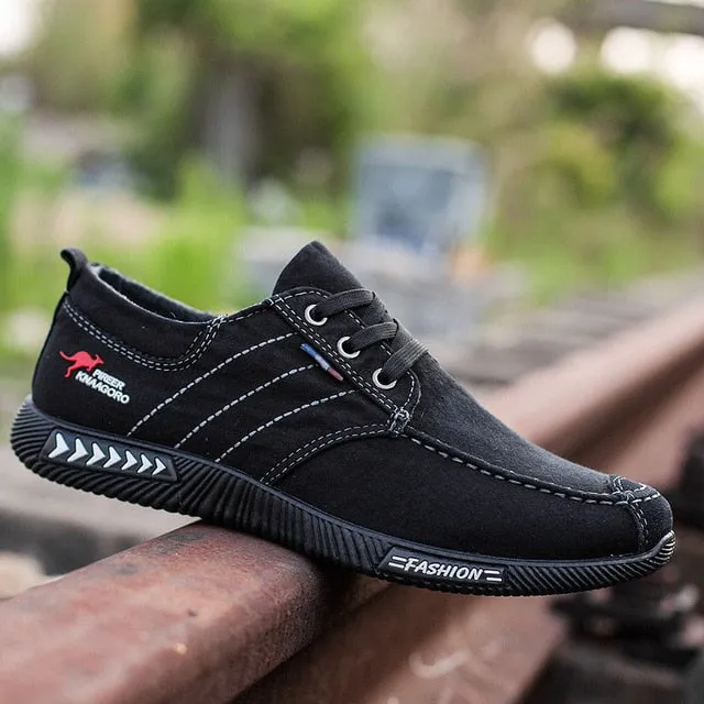 Men shoes 2020 spring men canvas shoes flat casual shoes lace up comfortable breathable shoes man flats size 39 - 44