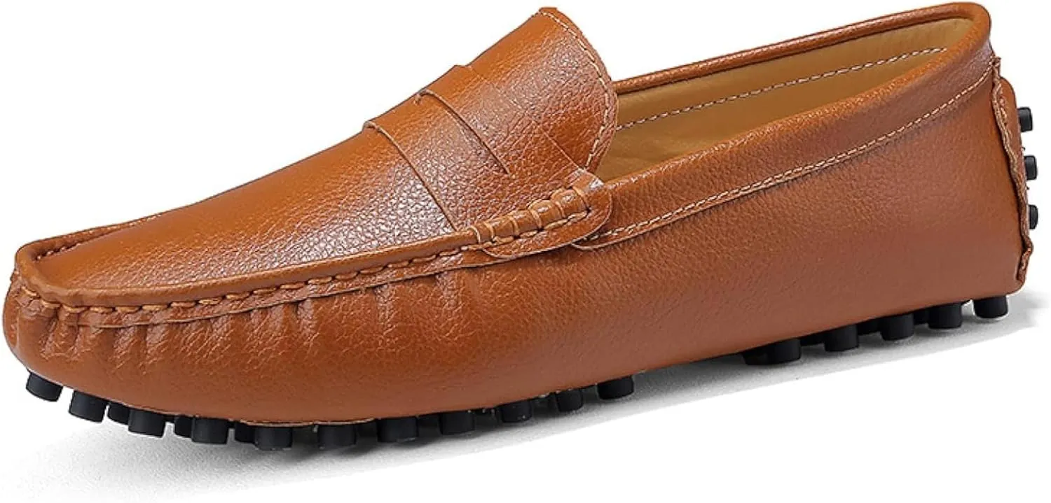 Men's Artificial Leather Penny Loafers, Casual Slippers, Driving Daily Casual Flat Shoes, Loafers