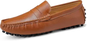Men's Artificial Leather Penny Loafers, Casual Slippers, Driving Daily Casual Flat Shoes, Loafers