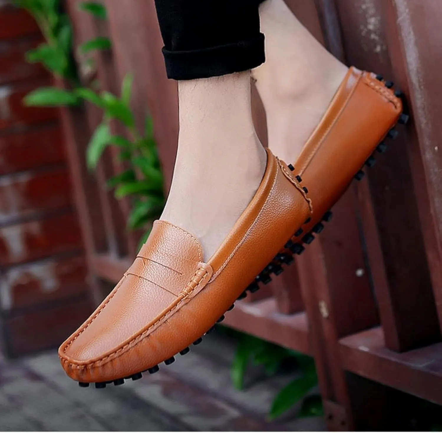 Men's Artificial Leather Penny Loafers, Casual Slippers, Driving Daily Casual Flat Shoes, Loafers