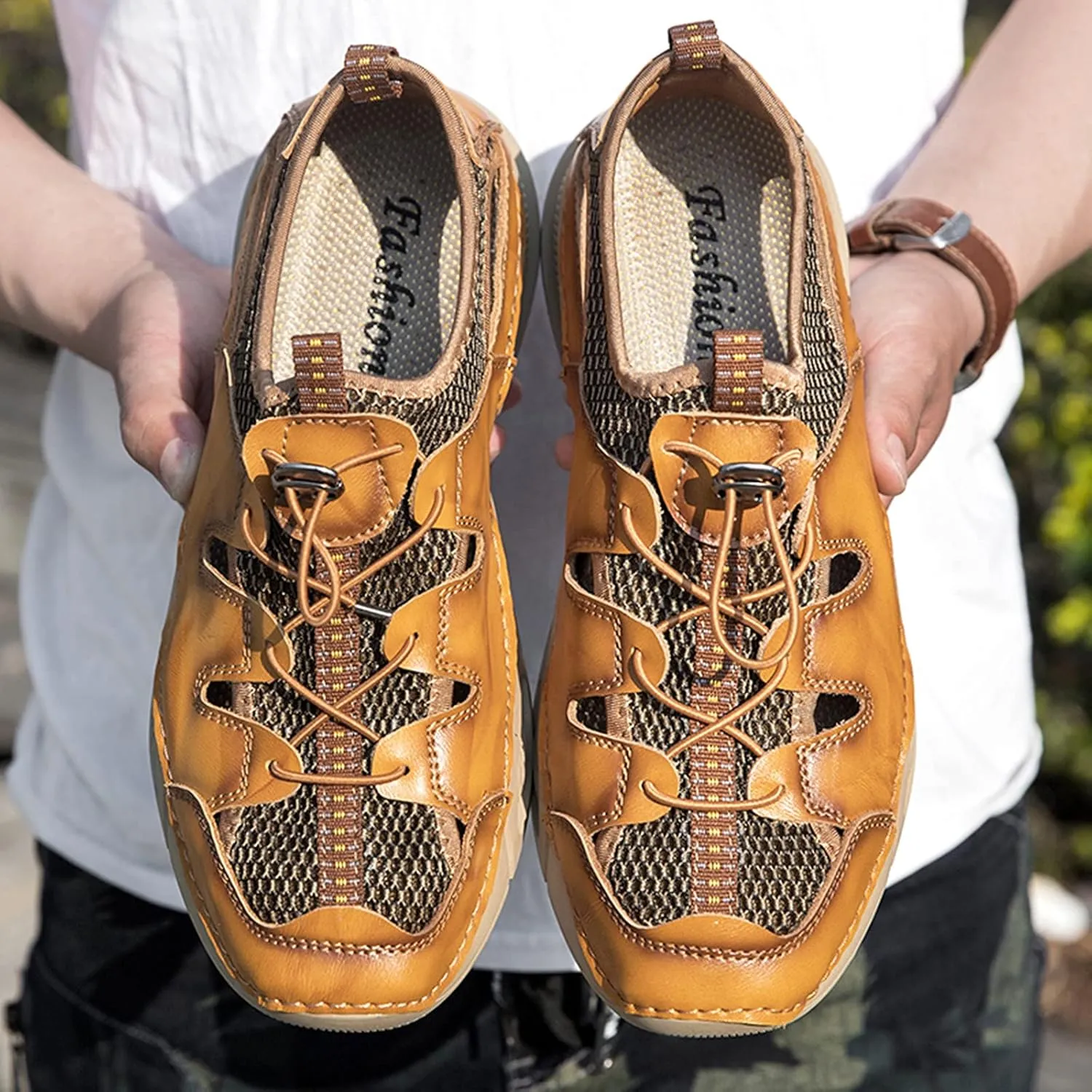 Men's Breathable Casual Shoes Lightweight Non-Slip Hiking Shoes Soft Bottom Outdoor Trekking Hiking Sneakers Backpacking Camping Climbing Shoes