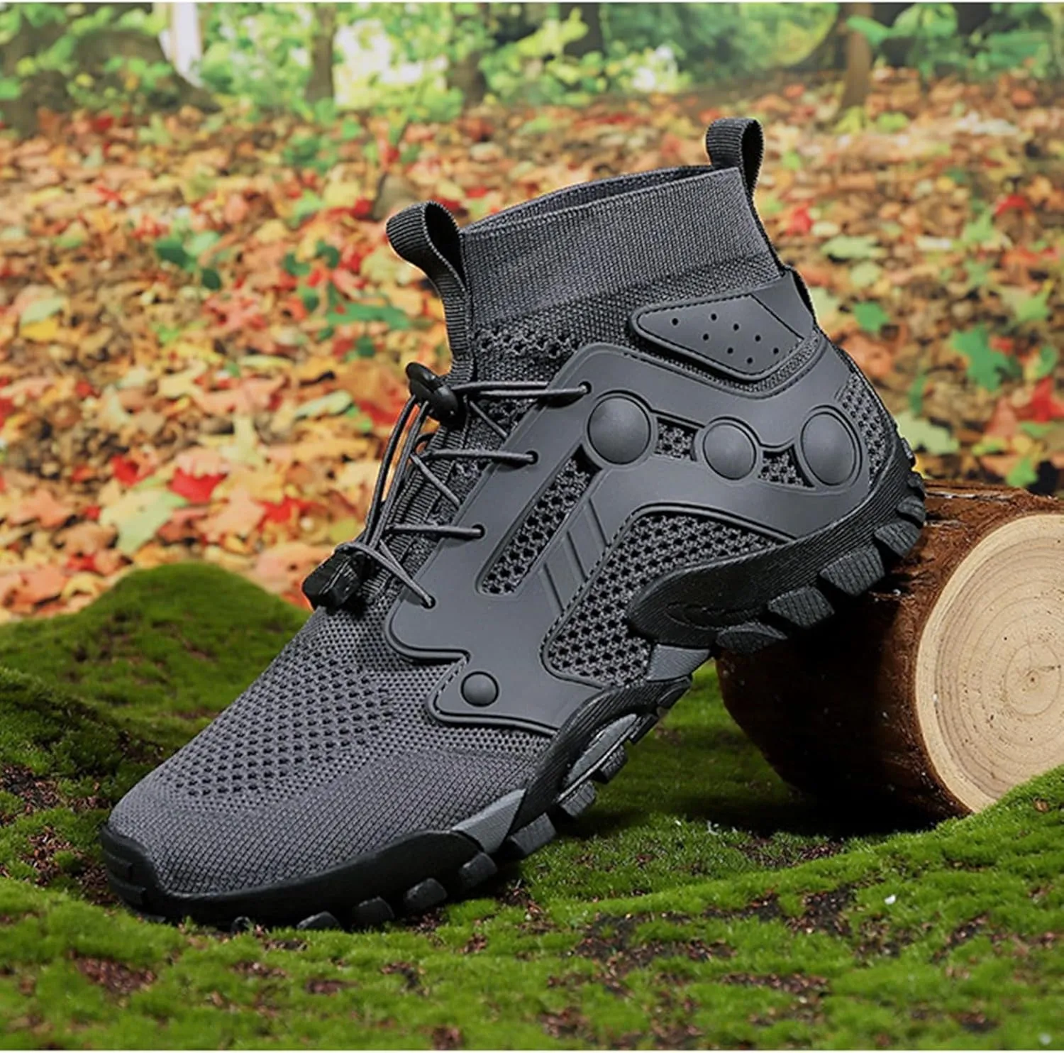 Men's Breathable Outdoor High Rise Hiking Shoes Non-Slip Adventure Ankle Trekking Boots